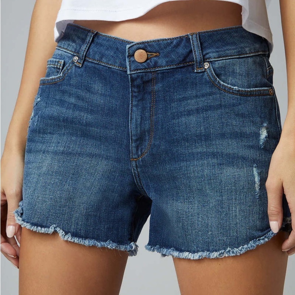 DL1961 Women’s Karlie Boyfriend Denim Shorts 3” Mid Rise in Bluegrass Size 29 - Picture 1 of 15